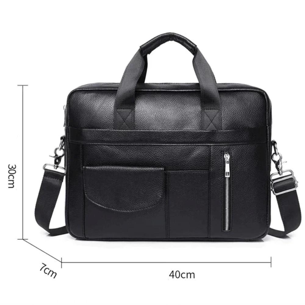 Портфель чоловічий Lorian з натуральної шкіри з відділенням для ноутбука Чорний (LR 251116-black) - фото 6 Портфель чоловічий Lorian з натуральної шкіри з відділенням для ноутбука Чорний (LR 251116-black) - фото 6