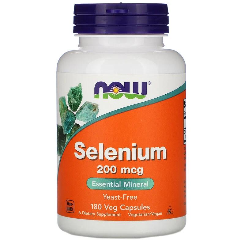 Натуральная добавка Now Foods Selenium 200 мкг 180 капсул