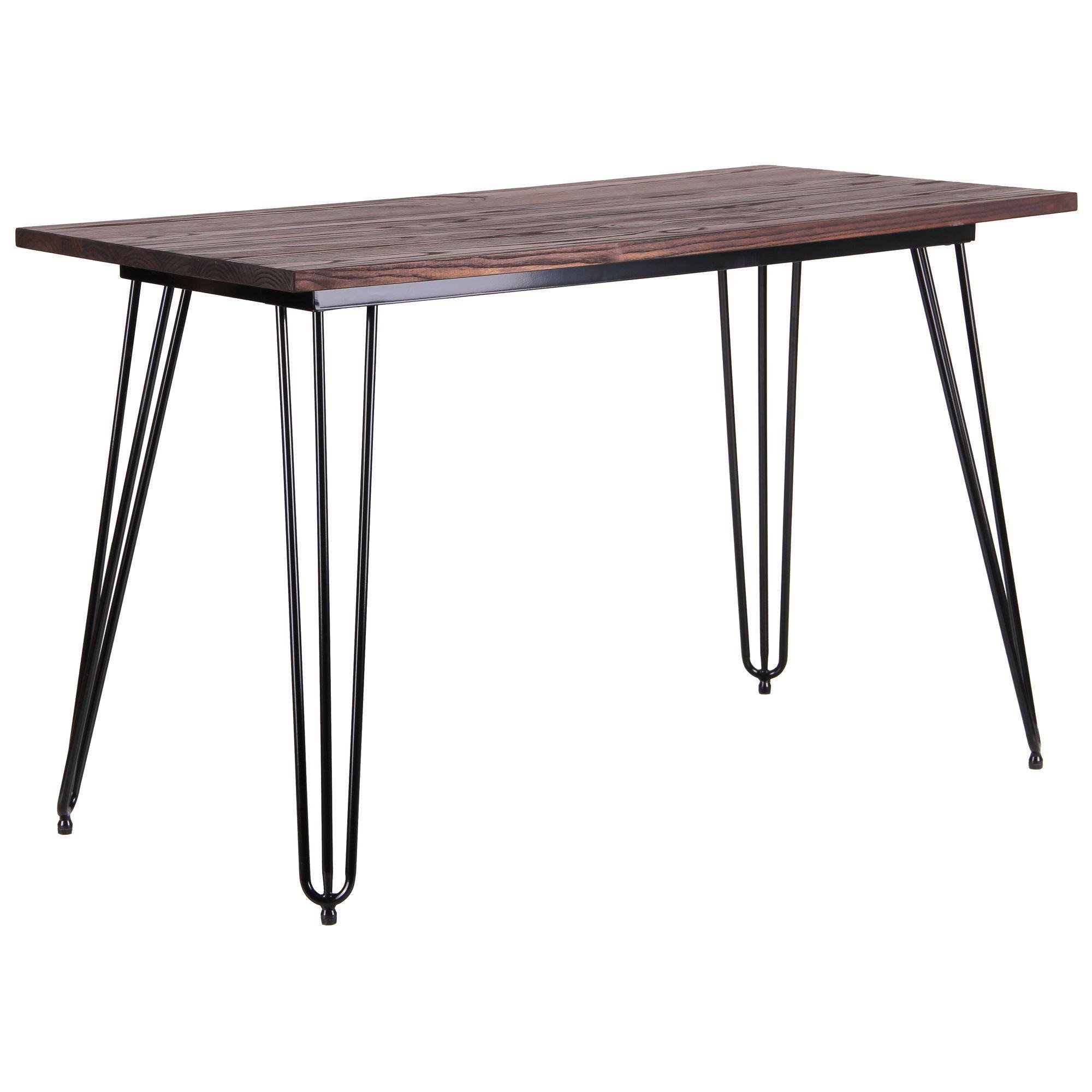 Стіл обідній AMF Holding Smith 1200х750х600 Чорний/Гевея