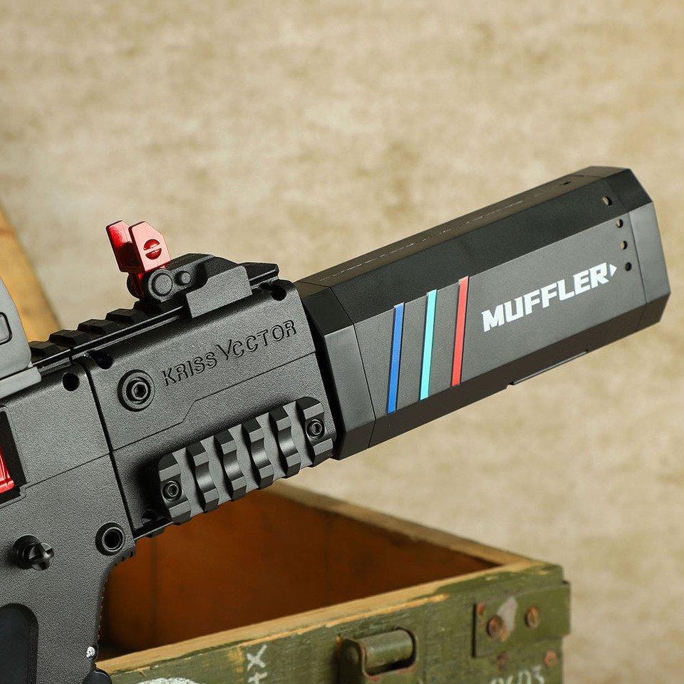 Автомат игрушечный Орбиган Vector на орбизах 70 см глушитель с подсветкой и дымом аккумуляторный и 10000 орбизов Черный - фото 7