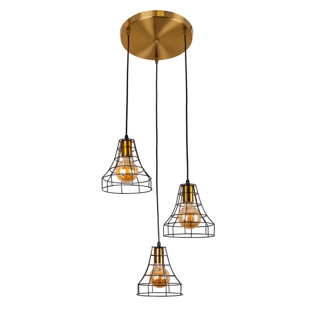 Подвесной светильник 7528876F-3 BRZ+BK 300 Бронзовый/Черный