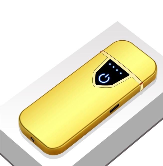 Зажигалка HONEST JL711-2 электронная аккумуляторная USB Золотистый (SUN5758)