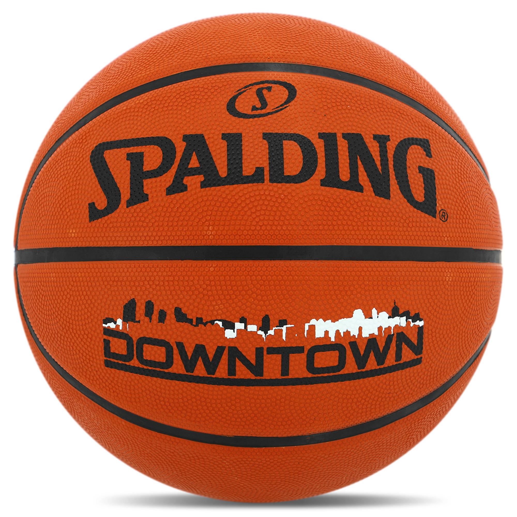Мяч баскетбольный резиновый Spalding 84363Z DOWNTOWN №7 Оранжевый