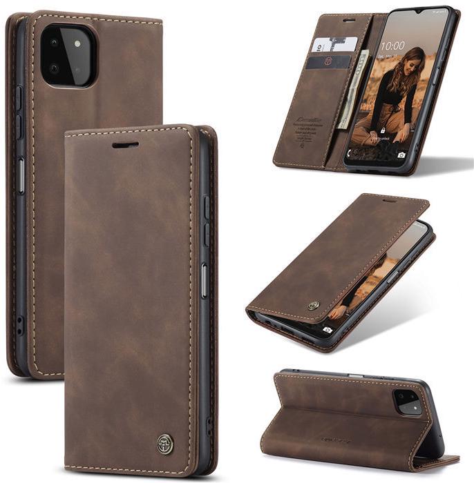Чехол книжка с магнитом Samsung Galaxy A22 5G A226 CaseMe Dark Brown (29267-05)