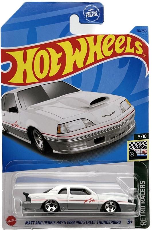 Игрушечная машинка Hot Wheels Matt and Debbie Hay's 1988 Pro Street Thunderbird 2023 Retro Racers №056 (HKH05)