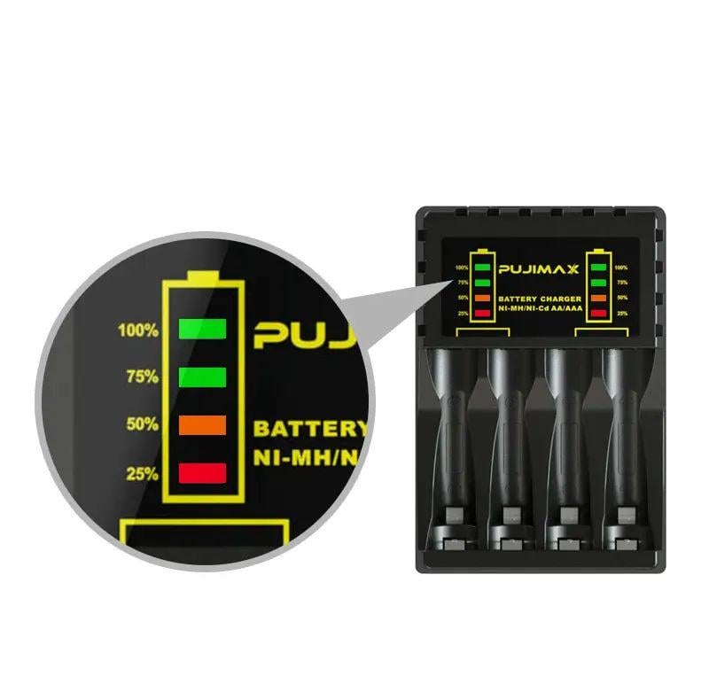 Зарядний пристрій для акумуляторних батарейок АА і ААА на 4 слоти (48) - фото 2