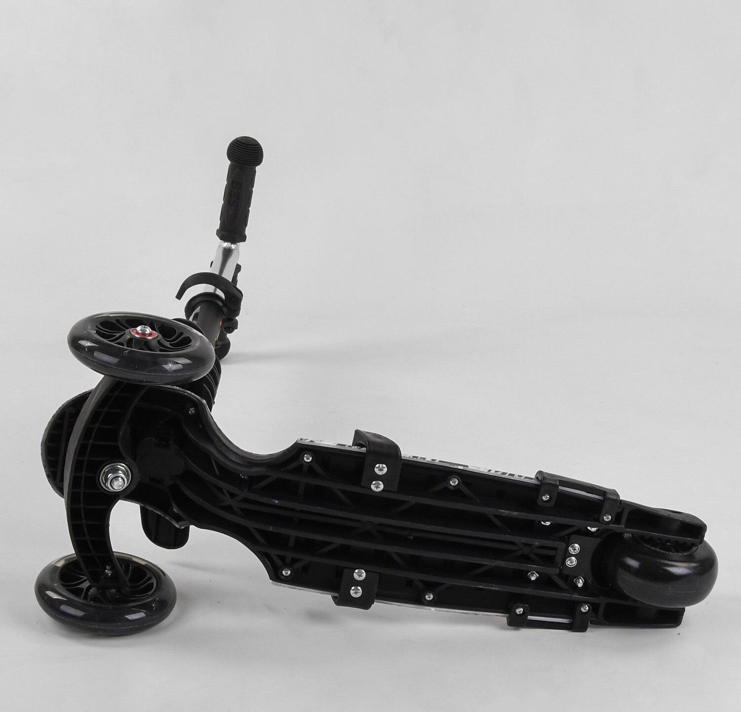 Самокат Best Scooter Абстракция 5в1 PU колеса Black/White (102022) - фото 4