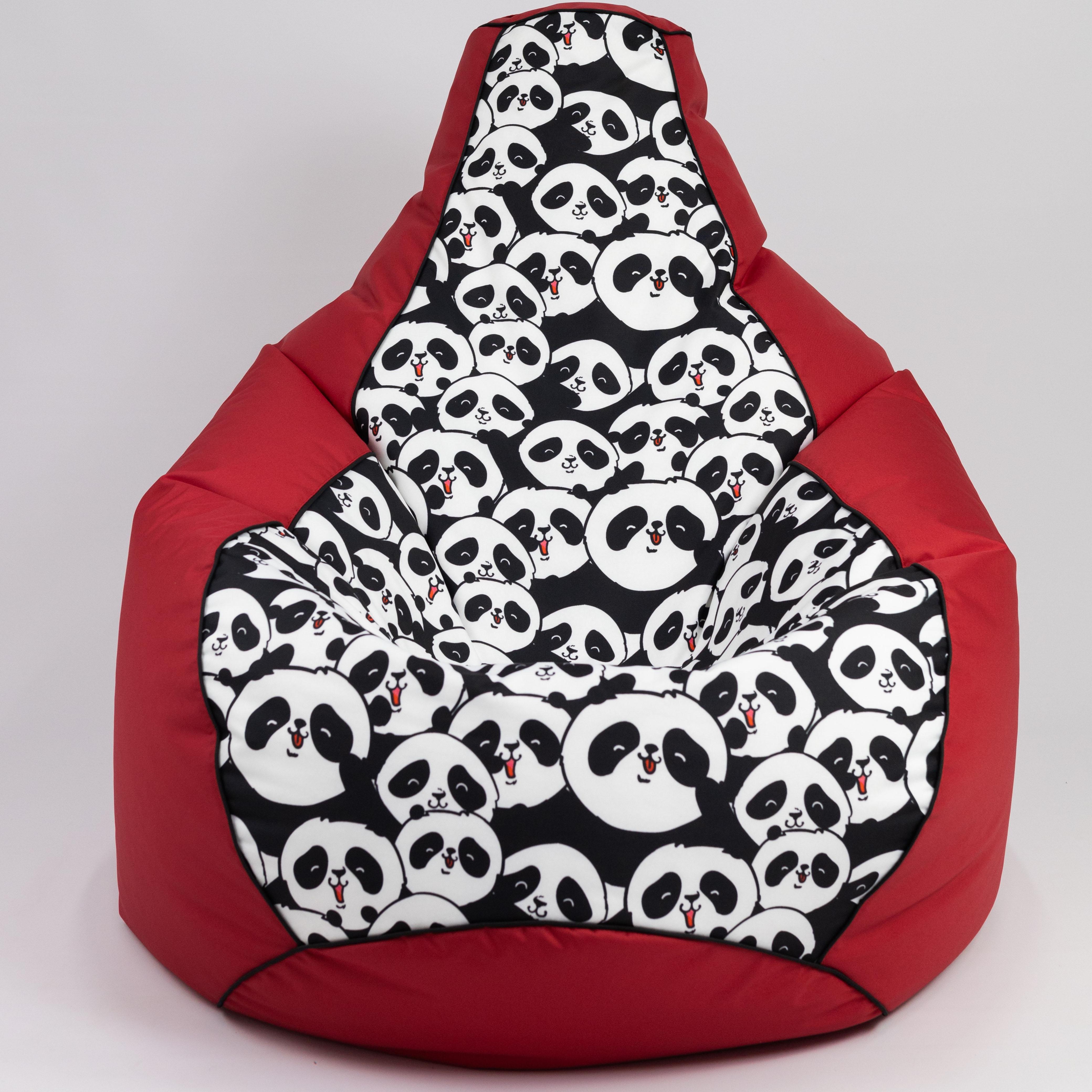 Бескаркасное кресло-мешок и подушечка Flex Oksford Panda с кантиком ХXL 140х100 см (100031) - фото 6