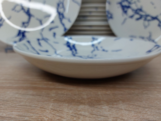 Столовый сервиз  OMS TULU фарфор 6 персон 24 шт. Marble Blue (KL24-Marble Blue) - фото 6