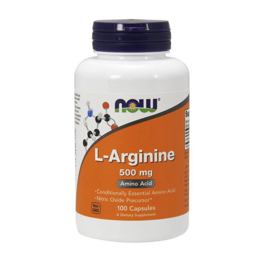 Амінокислота L Arginine Now Foods 500 mg 100 caps (02903-01)