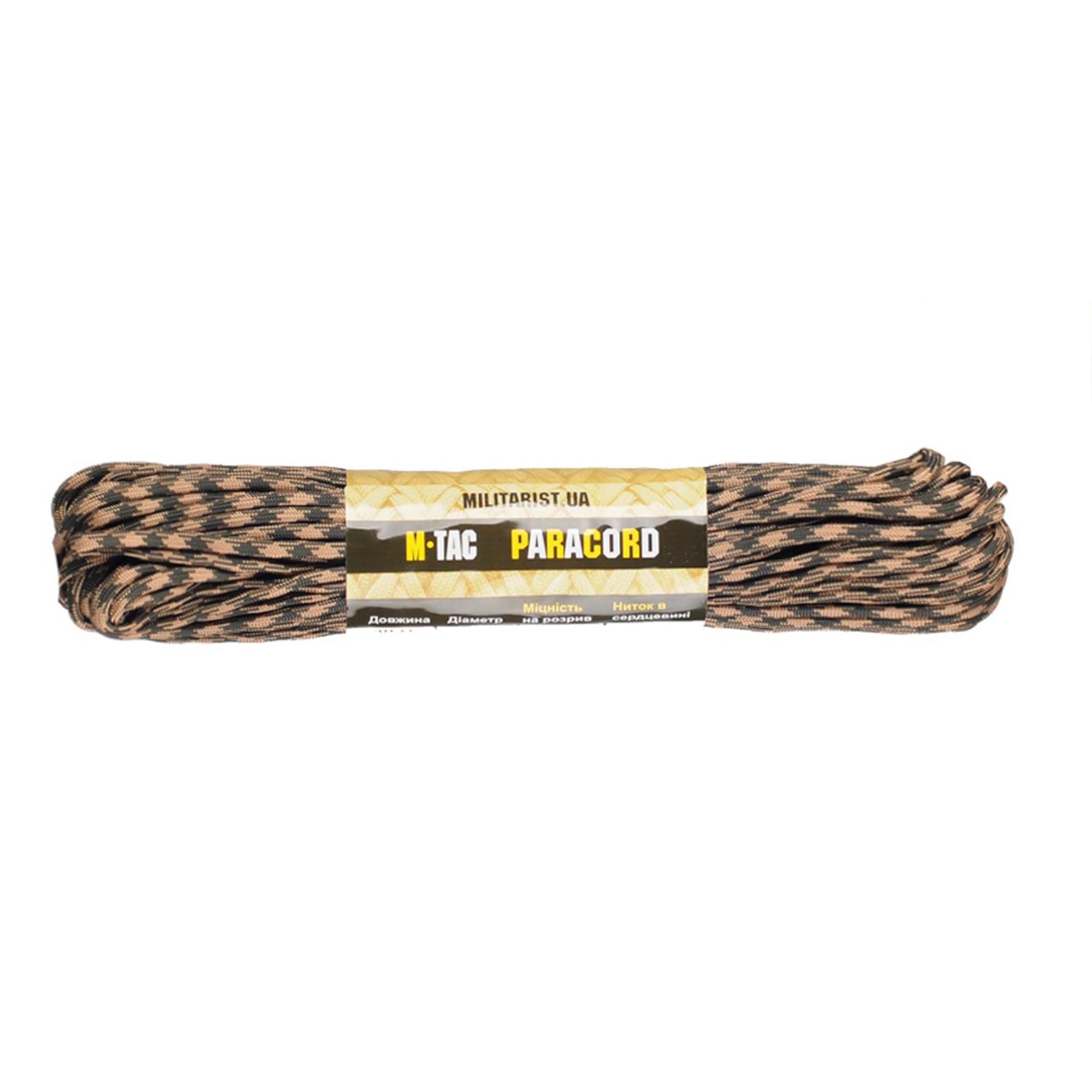 Паракорд M-Tac 550 type III 30 м Black/Coyote Паракорд M-Tac 550 type III 30 м Black/Coyote