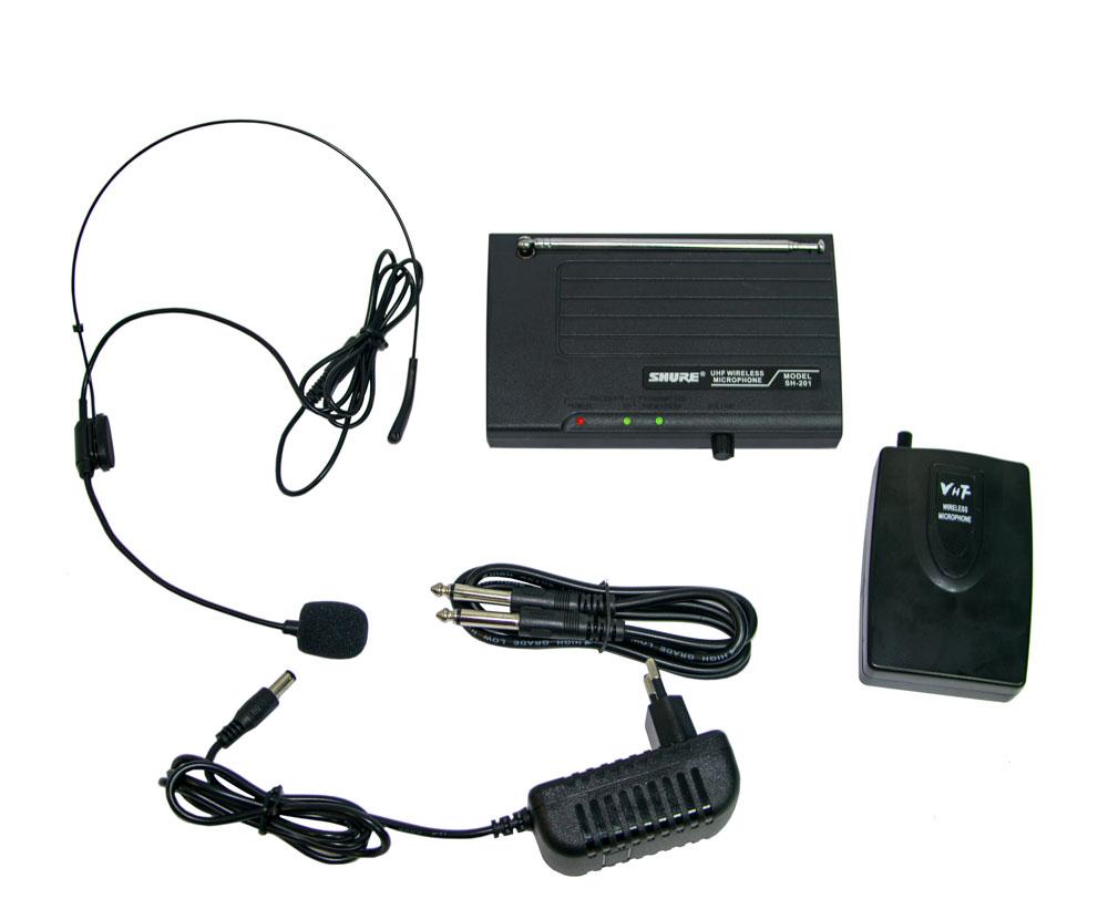 Радіомікрофон з базою Wireless Microphone System SH-201 (1008110-Black-1)