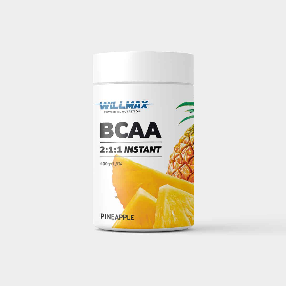 Амінокислоти BCAA Willmax BCAA 2:1:1 Instant Ананас 400 г (7129)