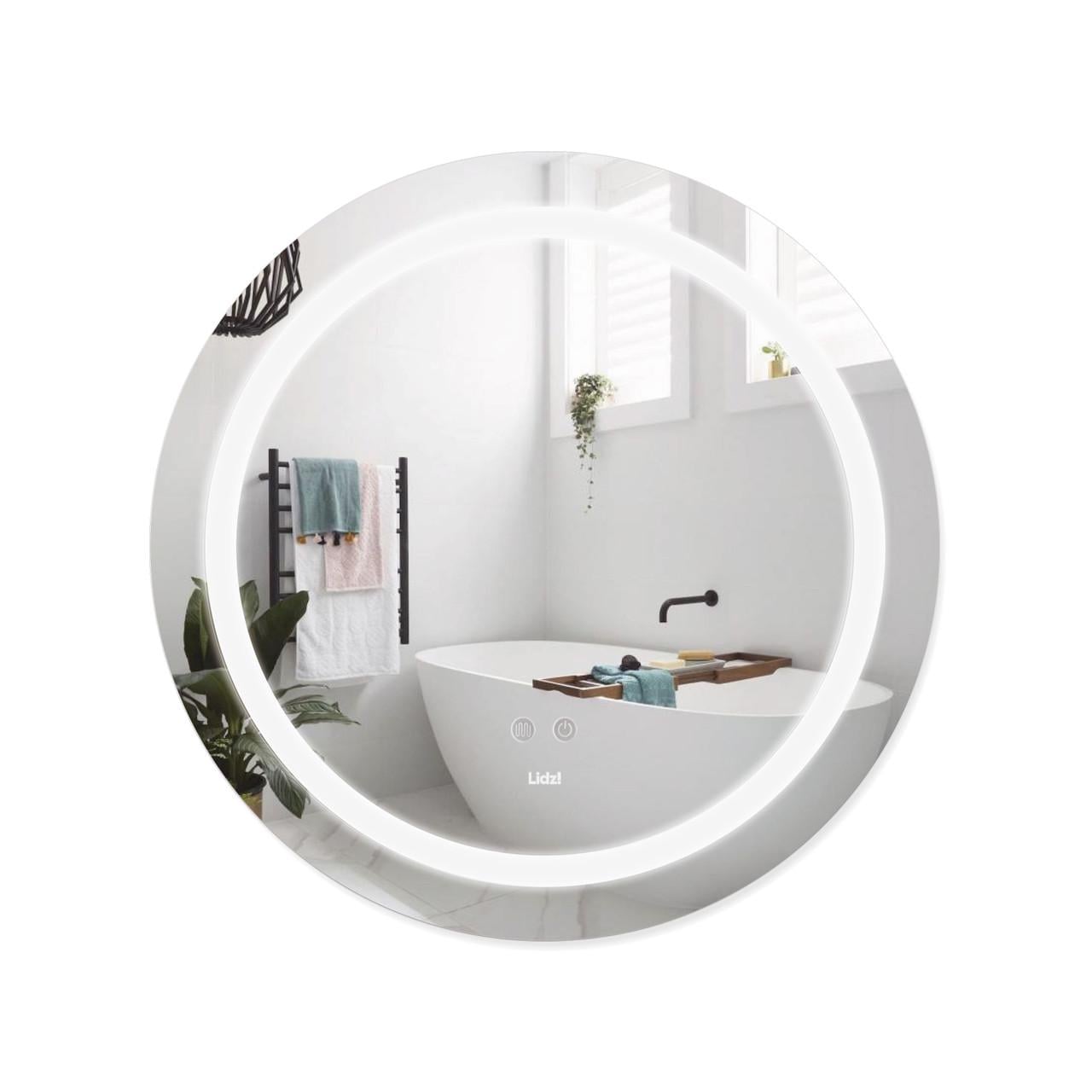 Зеркало Lidz Aria R600 с LED-подсветкой Touch с антизапотеванием с димером (LD78LR600)