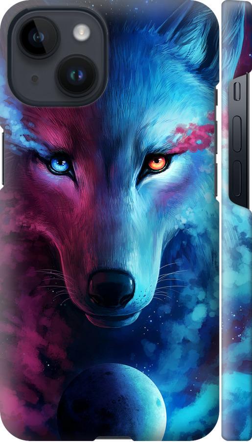 Чохол на iPhone 14 Арт-вовк (3999m-2648-42517)
