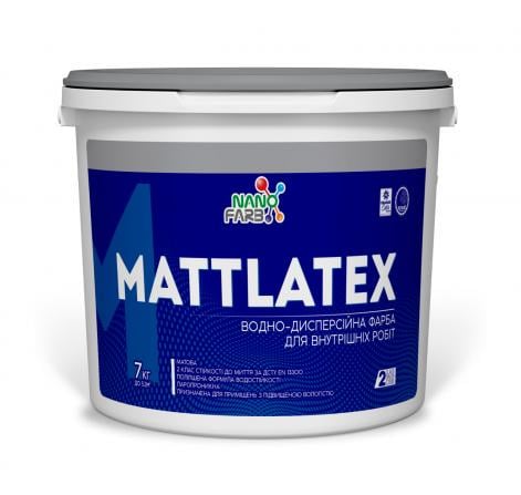 Краска интерьерная латексная Nanofarb MattLatex стойкая к мытью 7 кг