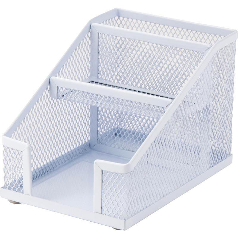 Подставка для ручек и бумаг Axent металлическая перфорированная Белый (2118-21-А)