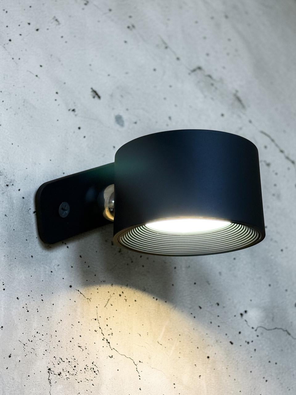 Настенный светильник Mexllex LED с аккумулятором и сенсорным управлением 360° вращения 2 шт. Black (2962369793)