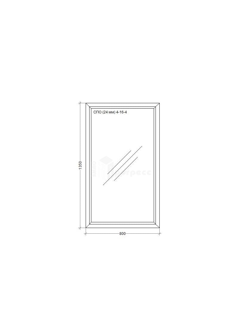 Окно металлопластиковое WDS Miroplast глухое 800х1350 мм (M.0.24.80.135) - фото 2 Окно металлопластиковое WDS Miroplast глухое 800х1350 мм (M.0.24.80.135) - фото 2