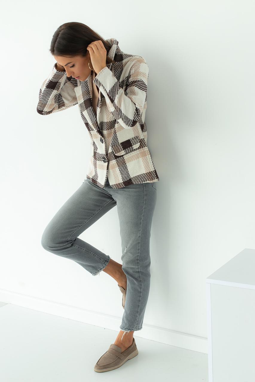 Жакет жіночий To More.e L Темно-коричневий (9528427) - фото 7 Жакет жіночий To More.e L Темно-коричневий (9528427) - фото 7