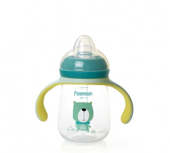Поильник для напоїв дитячий Fissman 15x8x15 см 260 мл із пластику Зелений (6908)
