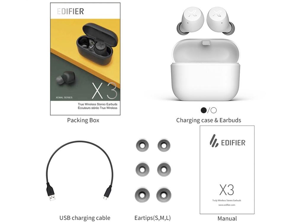 Гарнитура Edifier X3 TWS Bluetooth 5,0 Type-C (1010-929-01) - фото 3