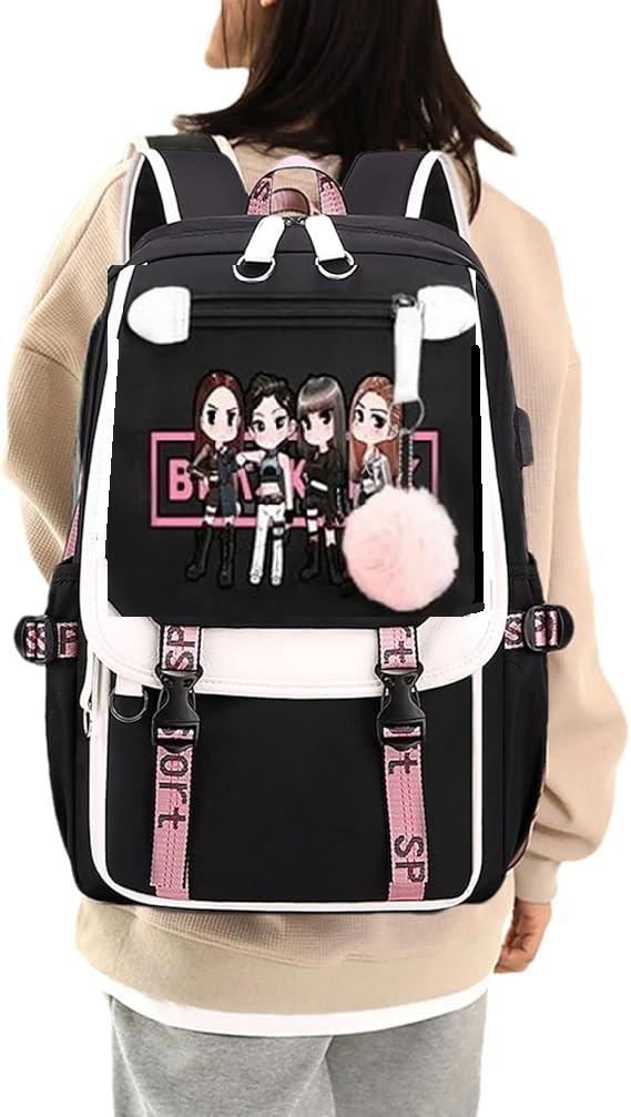 Шкільний рюкзак для дівчинки у японському стилі Girls з USB-портом і хутряним помпоном (917261461) - фото 11 Шкільний рюкзак для дівчинки у японському стилі Girls з USB-портом і хутряним помпоном (917261461) - фото 11