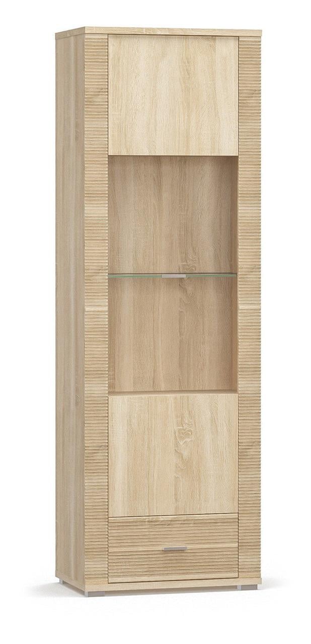 Витрина для кабинета распашная Mebel Service Гресс 1В1Ш 630х400х1920 мм Дуб самоа (9481)