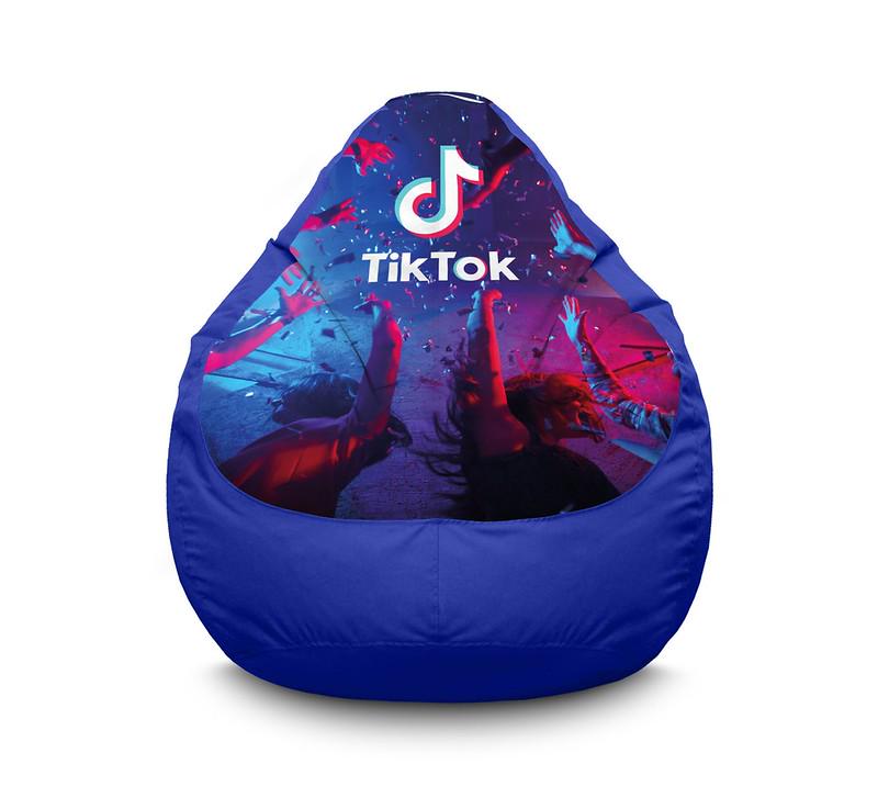 Кресло мешок iPuff Tik Tok Party Оксфорд XXL 90х125 см Синий