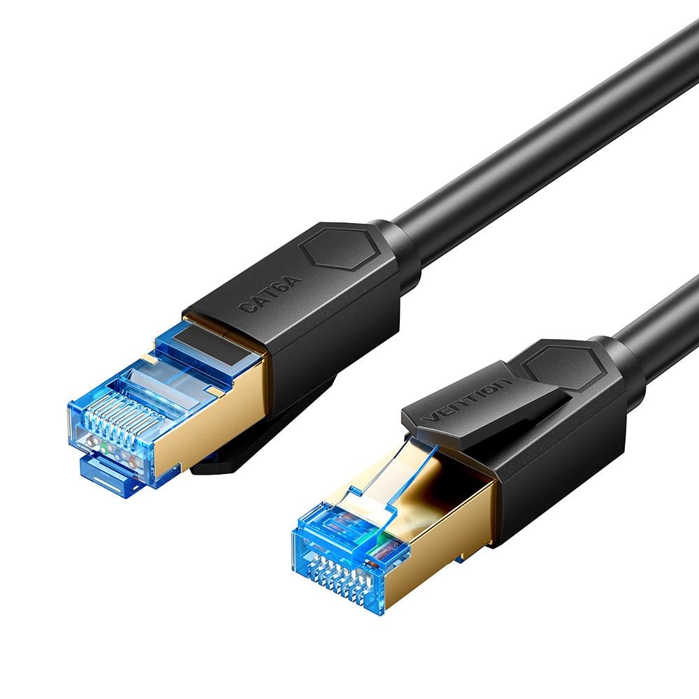 Патч-кабель Vention 0,5 м Cat6A SFTP до 10 Гбит/с для кабельных цепей ультрагибкий RJ45 8P8C на RJ45 8P8C Черный (IBTBD) Патч-кабель Vention 0,5 м Cat6A SFTP до 10 Гбит/с для кабельных цепей ультрагибкий RJ45 8P8C на RJ45 8P8C Черный (IBTBD)