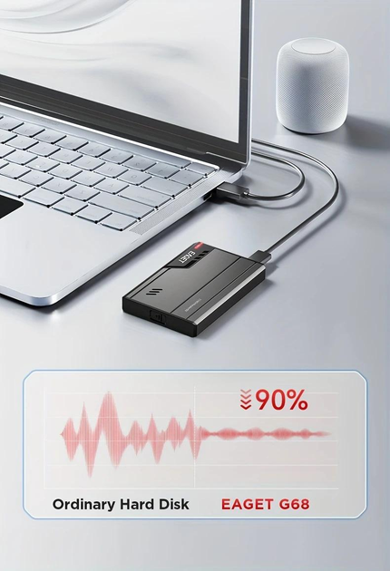 Жесткий диск внешний Eaget USB 3.0 512 GB Серый (26623604) - фото 3 Жесткий диск внешний Eaget USB 3.0 512 GB Серый (26623604) - фото 3