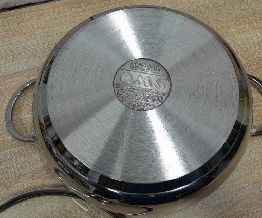 Каструля-сотейник OMS 2031-L-3.2 з нержавіючої сталі з кришкою для газу та індукції 3,2 л - фото 2