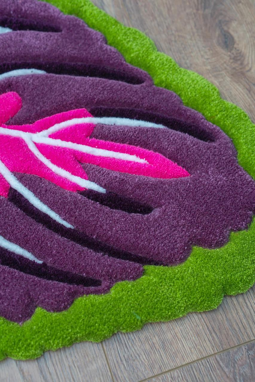 Ковер ручной работы Листок колеуса 75х55 см - фото 6 Ковер ручной работы Листок колеуса 75х55 см - фото 6