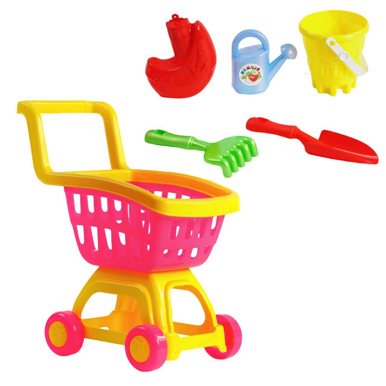 Набір пісочний дитячий Bamsic 213/2 візочок із кошиком (26680828)