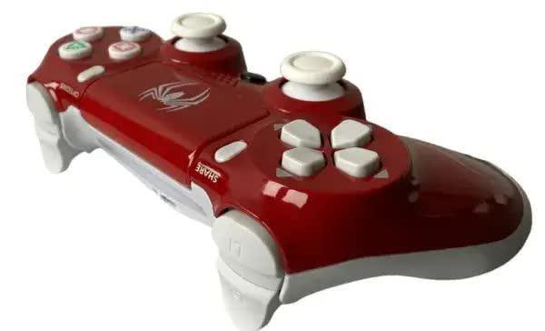 Геймпад беспроводной Double Motor Vibration 4 для PS4 Dualshock 4 Spiderman Красный с белым (28323811)
