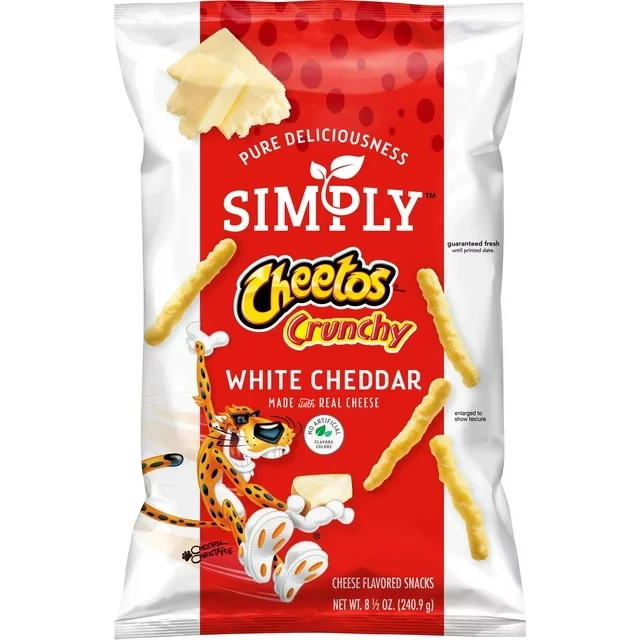 Чипсы Simply Cheetos White Cheddar Crunchy Cheese Flavored Snacks 240,9 г (2190524513)