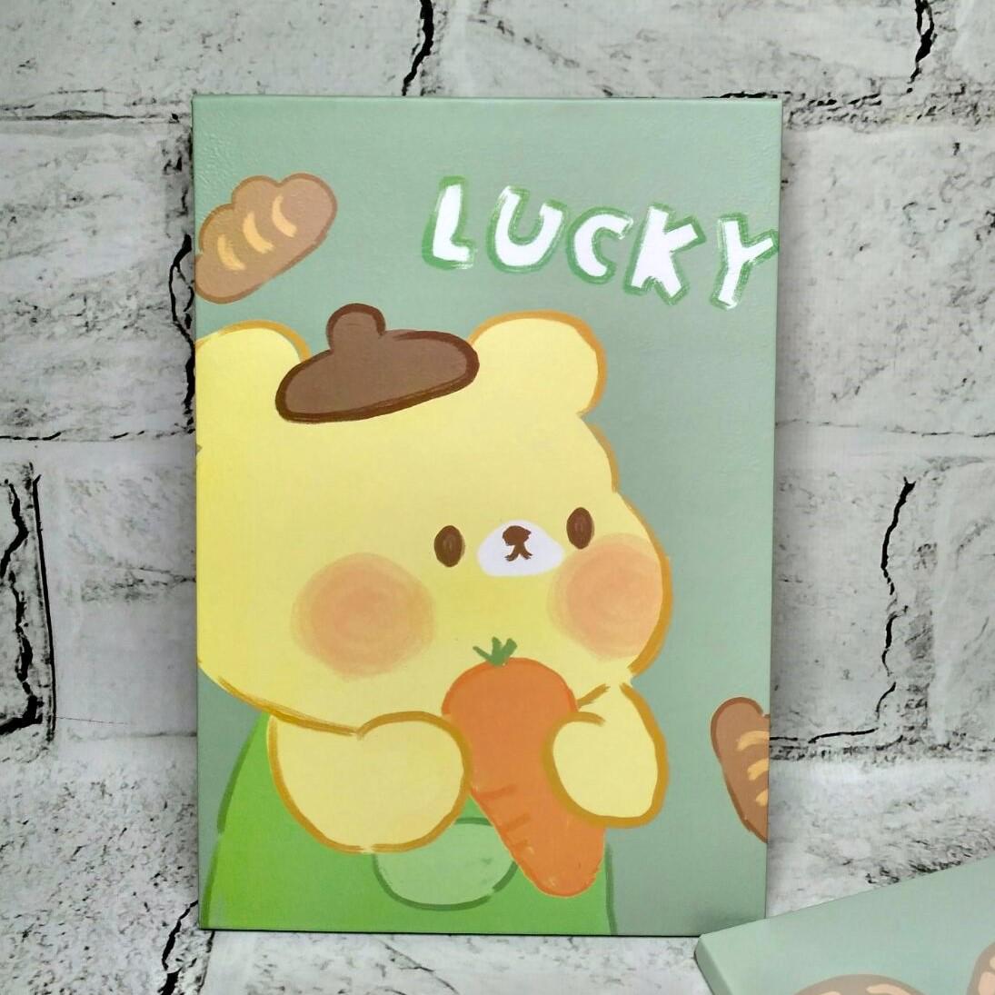 Зеркало косметическое настольное/дорожное Мишка 21х15 см Зеленый (508-3)