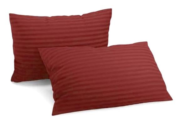 Набір наволочок Lighthouse Sateen Stripe 50х70 см 2 шт. Red Wine - фото 1