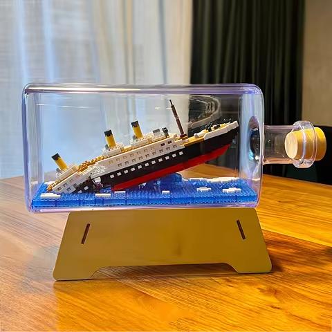 Конструктор Titanic in bottle в бутылке 1040 деталей - фото 4 Конструктор Titanic in bottle в бутылке 1040 деталей - фото 4