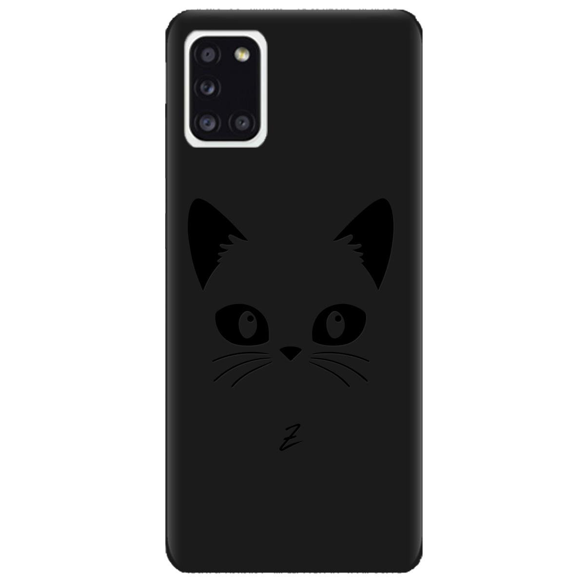 Силиконовый чехол Zorrov для Samsung Galaxy A31 - Cat Black (14110050156088839)