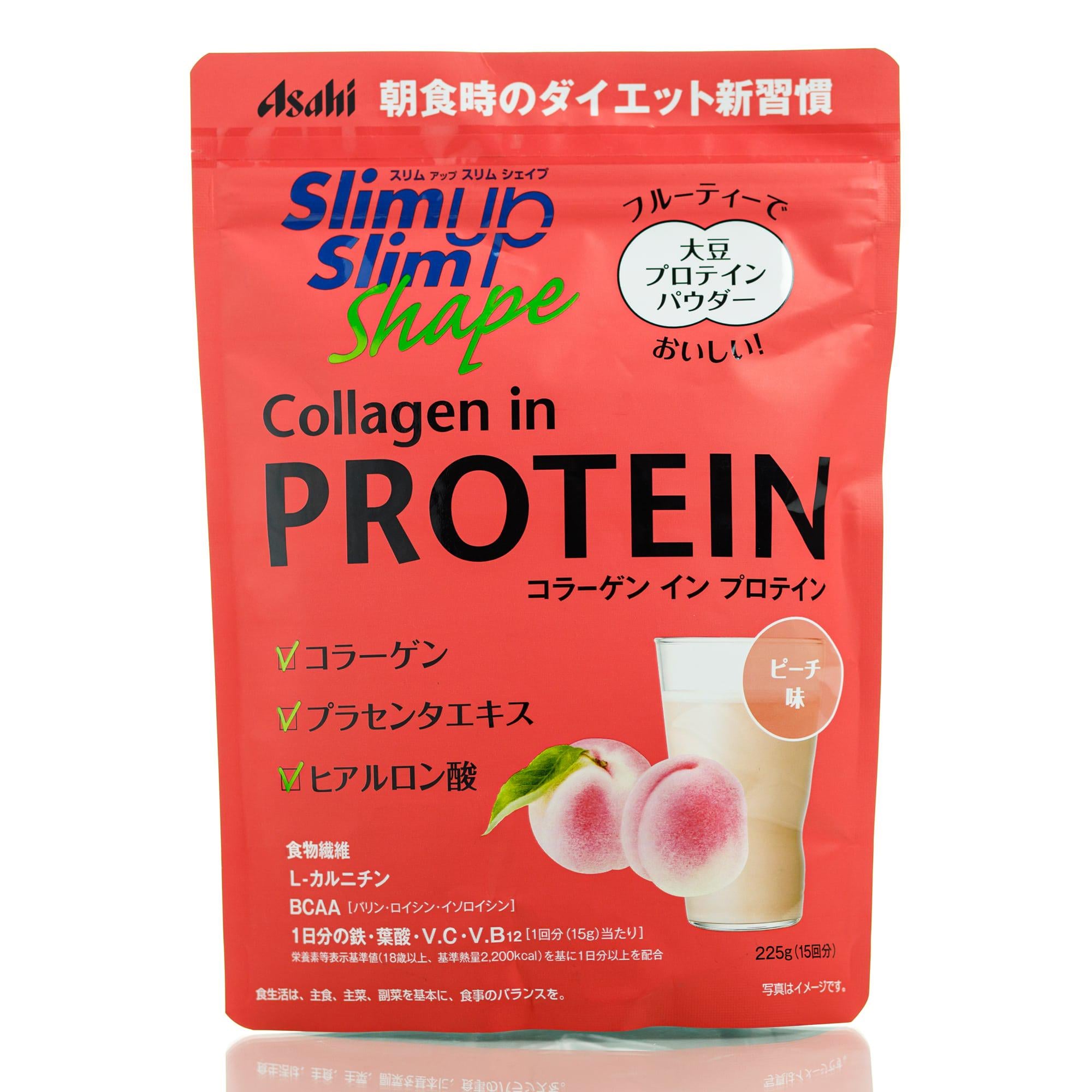 Протеиновый напиток с коллагеном со вкусом персика Asahi Slim Up Collagen Protein 225 г