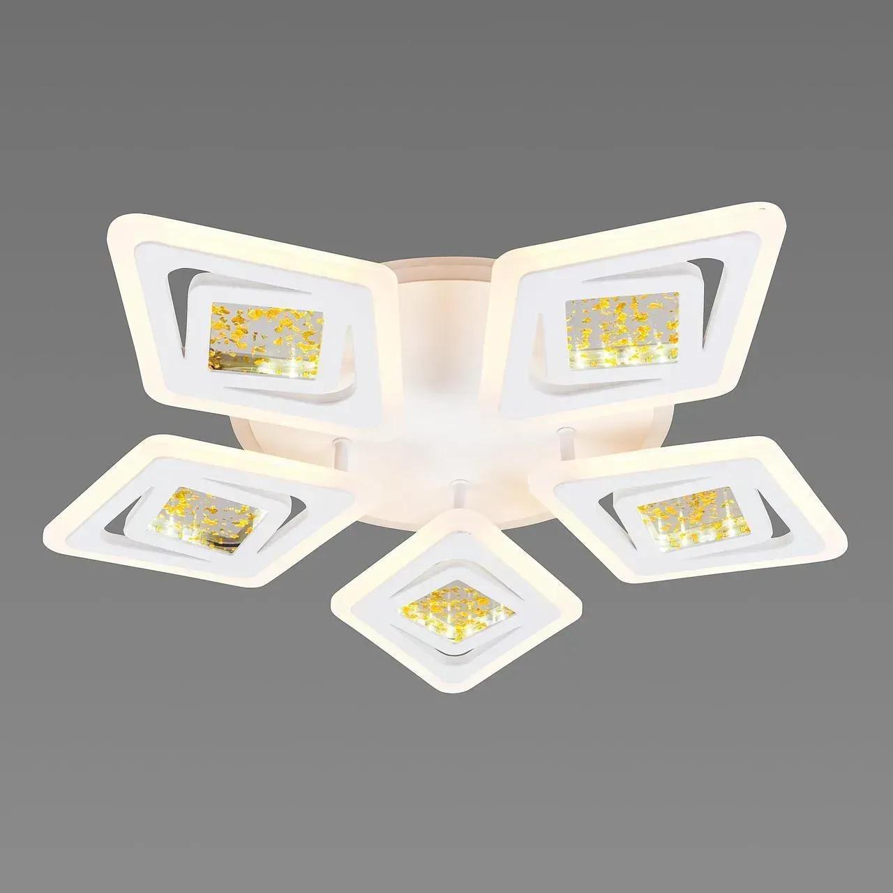 Люстра стельова світлодіодна Valeso V 2133 з пультом і RGB підсвічуванням 3000-6000К IP20 140W Білий (00000140324) - фото 2