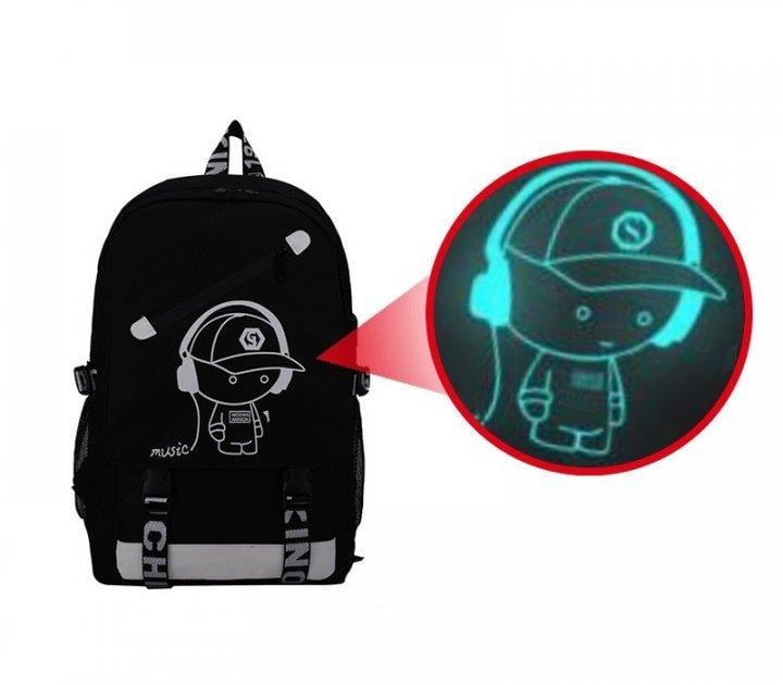 Рюкзак Music с USB светящийся в темноте (1568217610) - фото 6 Рюкзак Music с USB светящийся в темноте (1568217610) - фото 6