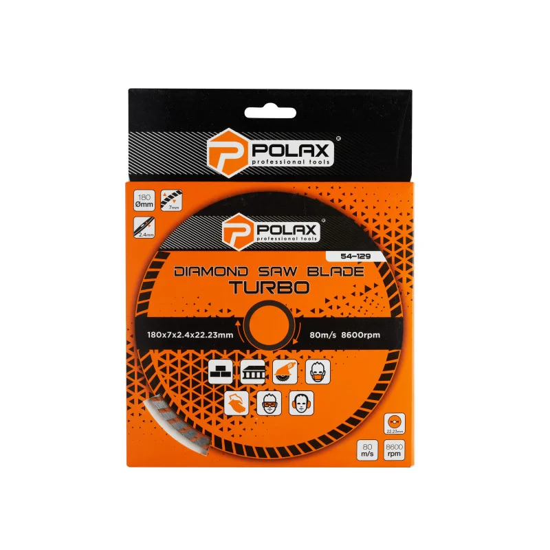 Диск алмазный турбо Polax 180x2,8x22,23 мм 25% (54-129) - фото 3 Диск алмазный турбо Polax 180x2,8x22,23 мм 25% (54-129) - фото 3