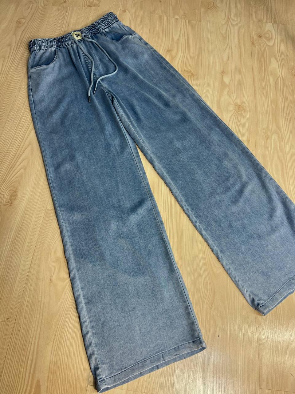 Джинсы женские Immet 5606-2 палаццо талия на резинке тенсель р. 33 Голубой (26675071) - фото 9 Джинсы женские Immet 5606-2 палаццо талия на резинке тенсель р. 33 Голубой (26675071) - фото 9