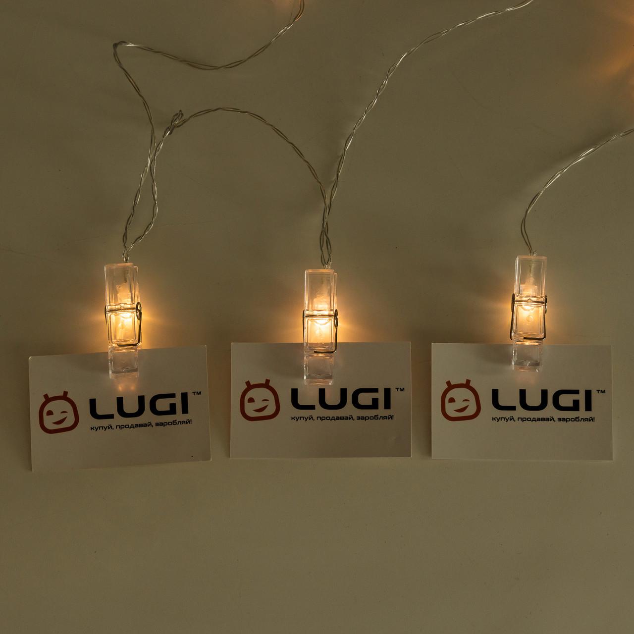 Гірлянда-нитка із прищіпками для фото 20 LED 5,2 м (A65) - фото 11