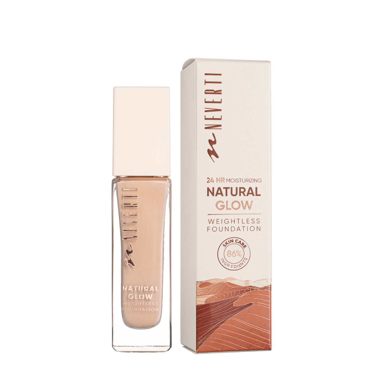 Тональний крем Neverti 24 HR Moisturizing з ефектом Natural Glow 001 Pinky Beige Тональний крем Neverti 24 HR Moisturizing з ефектом Natural Glow 001 Pinky Beige