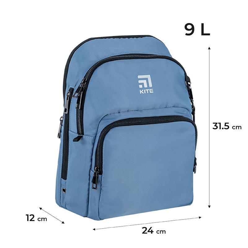 Рюкзак KITE Education teens 31,5x24x12 см 9 л Синий (K24-2589S-4) - фото 10