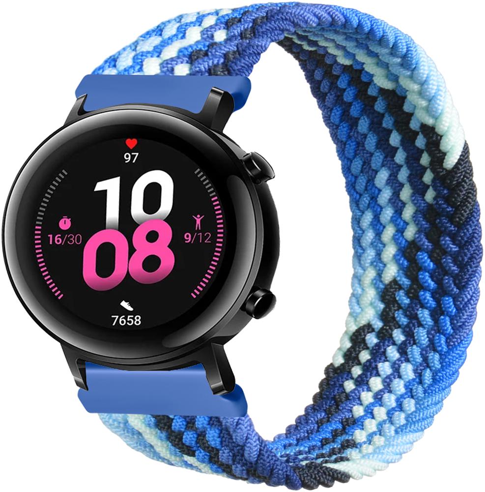 Ремінець Solo Loop Multi для Huawei Watch GT 2 42 мм (145 мм) Blue White (26279-62)