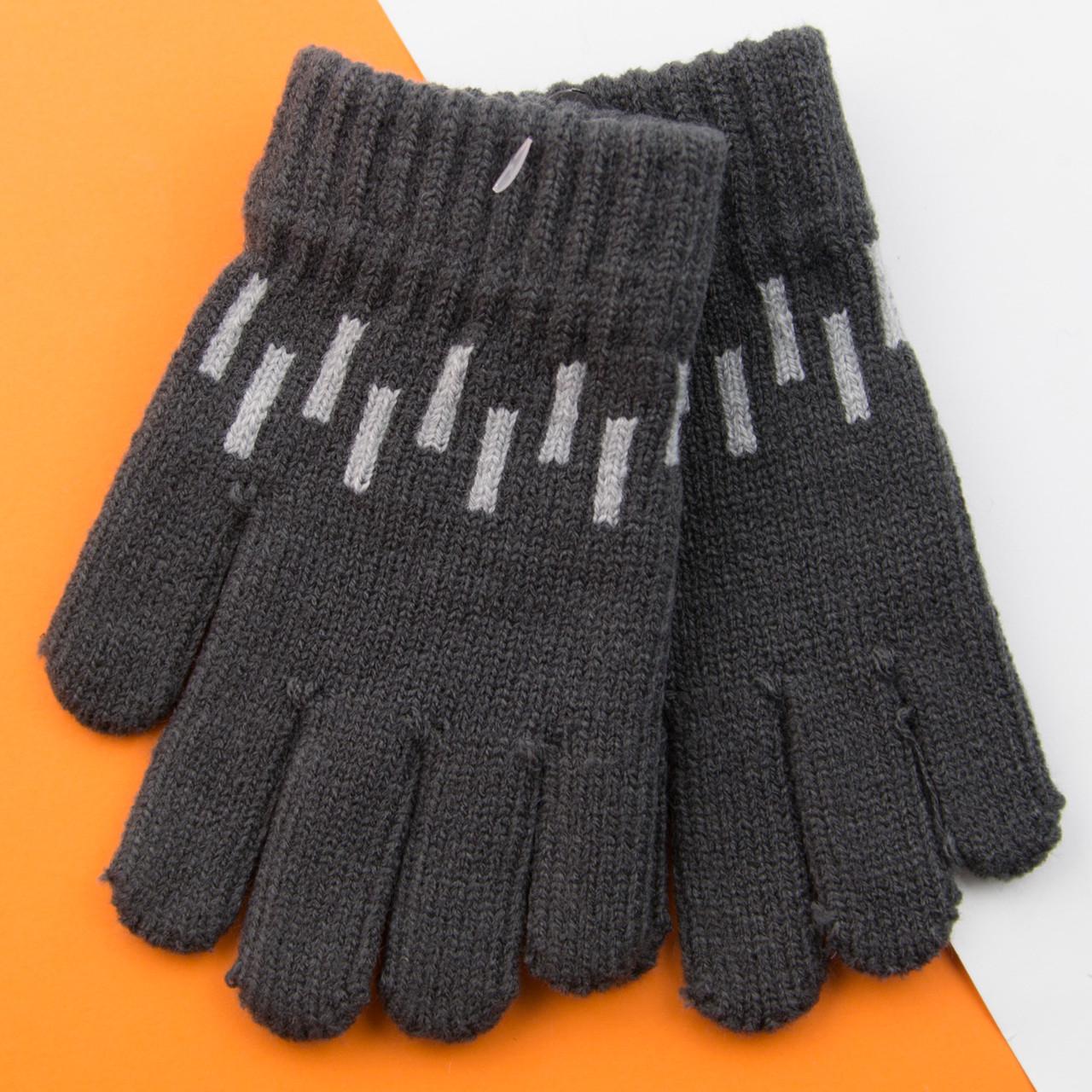 Перчатки для мальчиков на 4 - 6 лет Серый (22-25-28)